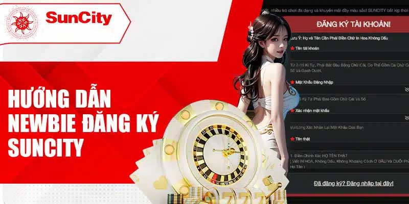 Đăng ký suncity đơn giản trên điện thoại